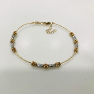 22KT Yellow Gold Bespoke Charm Rava Brecelet For Women