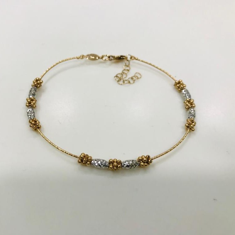 22KT Yellow Gold Bespoke Charm Rava Brecelet For Women