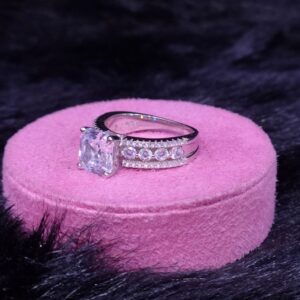 92.5 Sterling Silver Aakifah Cz Stone Ring For Women