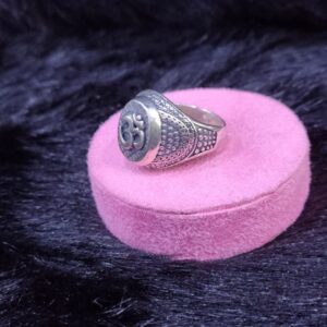 92.5 Sterling Silver Rajasvi Om Ring For Men