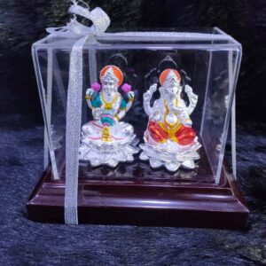 92.5 Sterling Silver Laxmi Ganesha Hindu Idol Statue