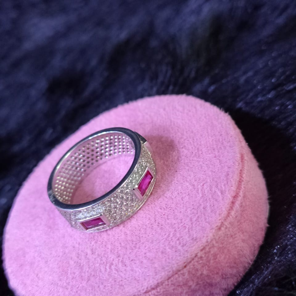 92.5 sterling silver ray band for women