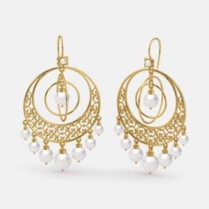 22Kt Yellow Gold Cognate Drop Earrings For Women