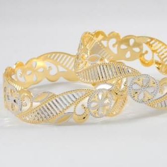 22Kt Yellow Gold Prachal Fancy Bangle For Women