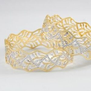 22Kt Yellow Gold Twirled wonder Bangles For Women
