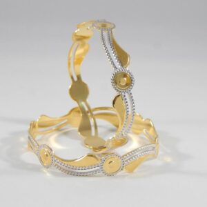 22Kt Yellow Gold Swishing Spangle Bangles for Women