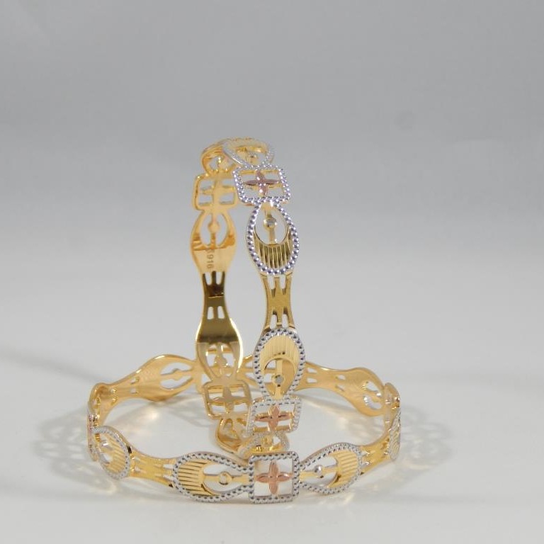 22KT Yellow Round Shape Bangles  for Women