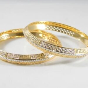 22Kt Gold Laser Cutting Rodiyam Bangles  For  Women