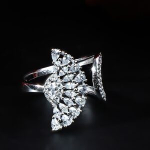 92.5 Sterling Silver Cz Wedding Ring For Women