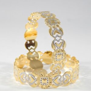 22KT yellow Gold Bangles For Loving Birds