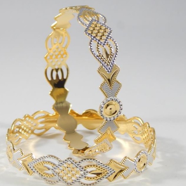 22kt Cnc Gold Stylist Bangles - Image 2