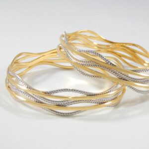 22 Carat Gold Zikzake Rodiyam Bangles For Women