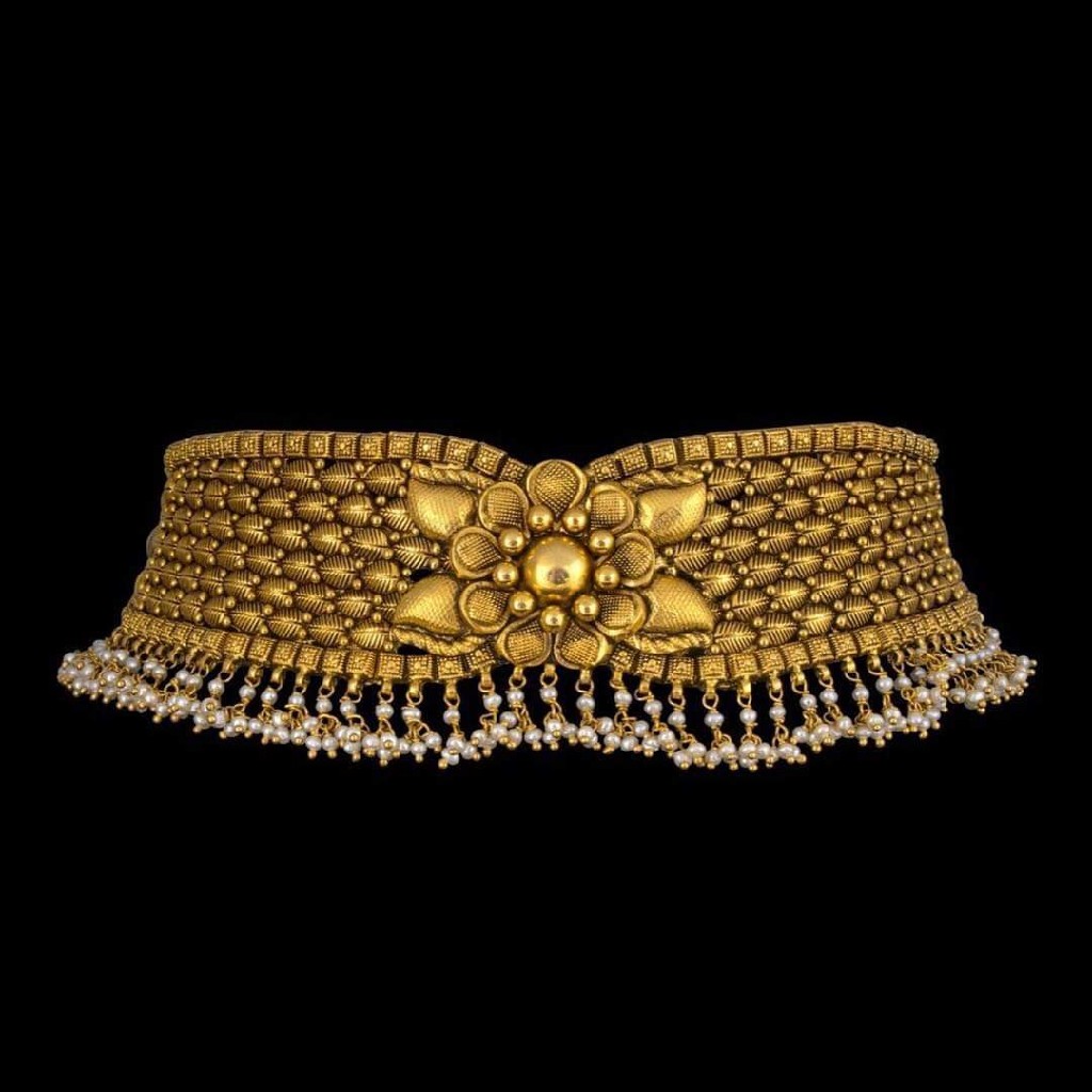 22KT yellow Gold Choker Set for Women