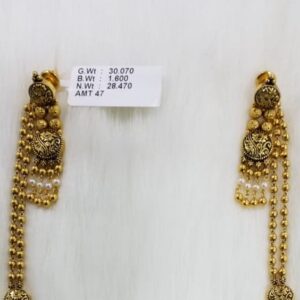 22KT Gold Necklace With pearl Superfect Fetting