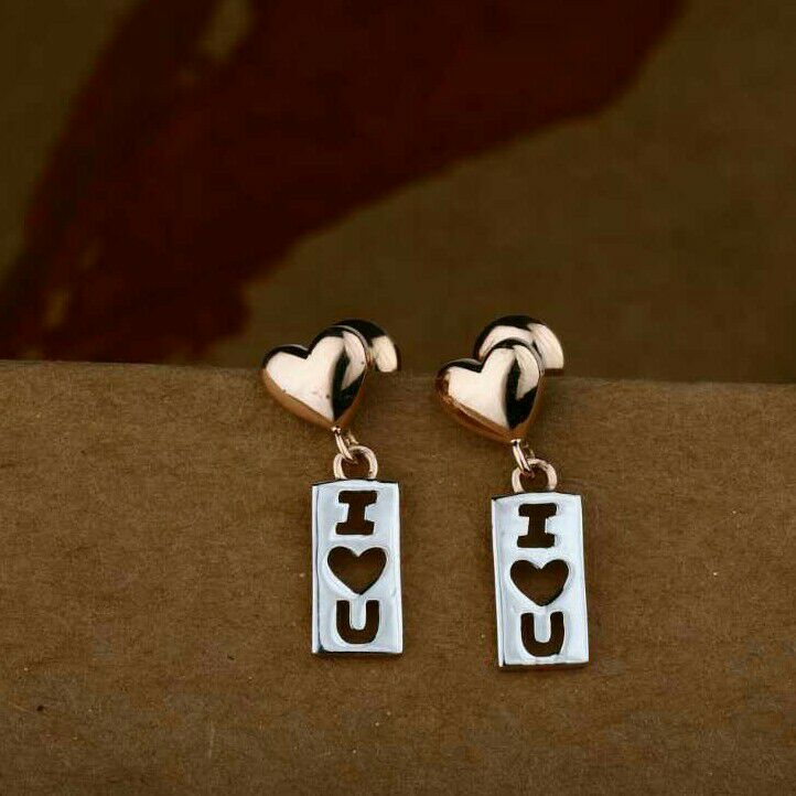 Fancy rose gold Love  tops 18kt