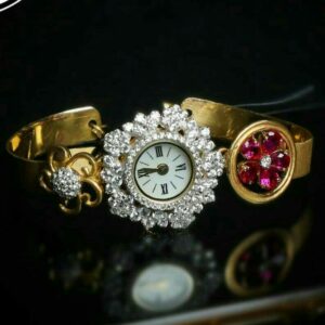 22kt Gold Cz Ladies Watch