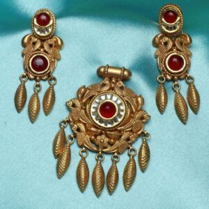 22K Antique Pendent Butti Set PJ PBS001