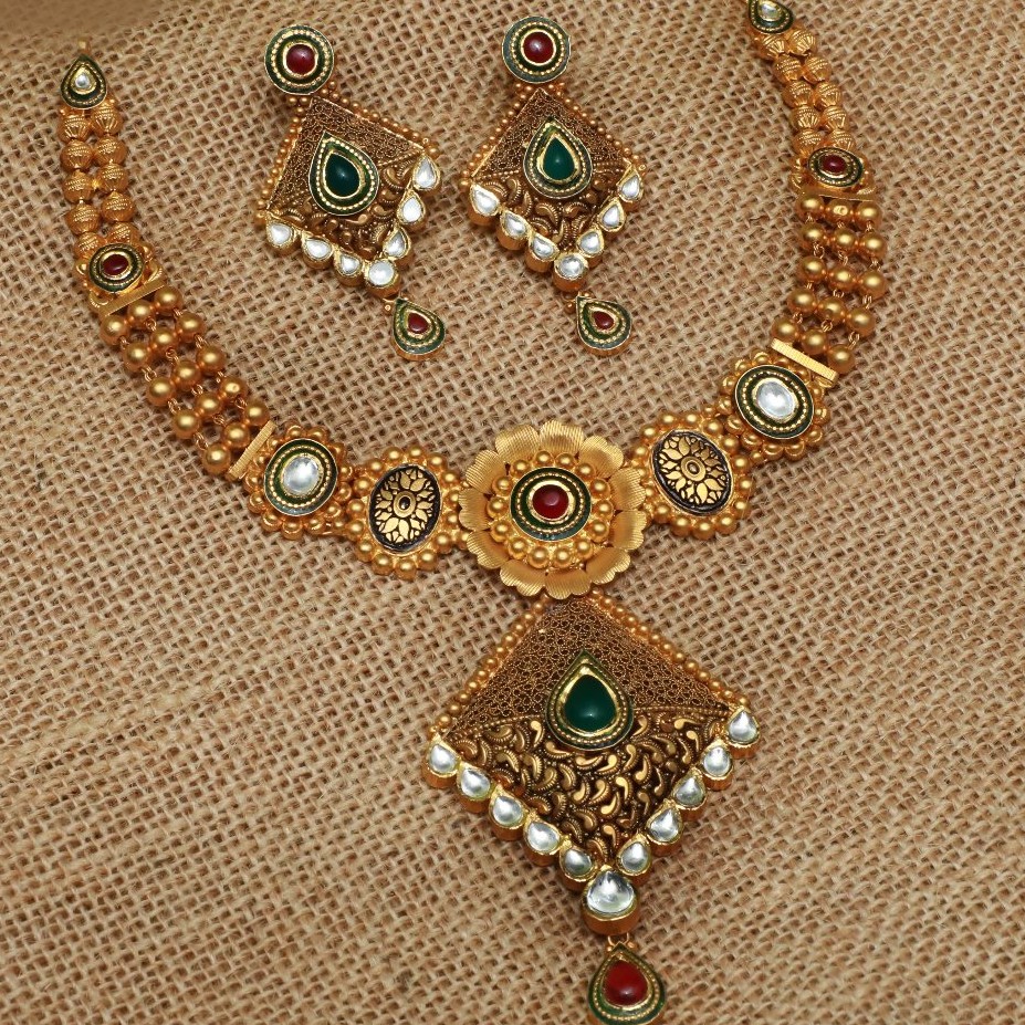 22k Antique Set Woman PJ ST001 - Image 4