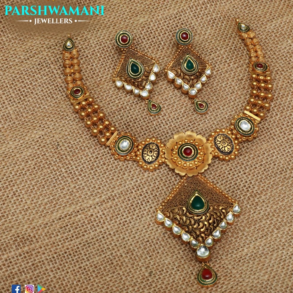 22k Antique Set Woman PJ ST001 - Image 2