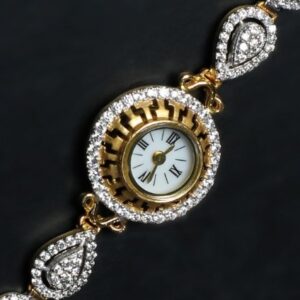 22k Designer Gold CZ Watch  PJ W002