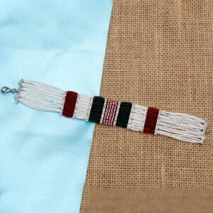 Silver Attractive Colorful Moti Bracelet For Women PJ-B005