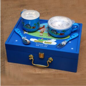Silver Designer Baby Dinner Set