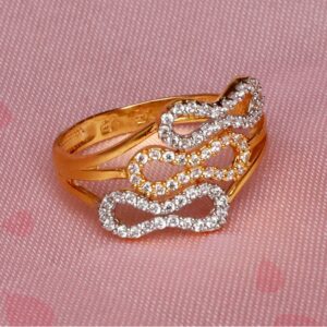 916 Gold CZ Classic ring For Women PJ-R033