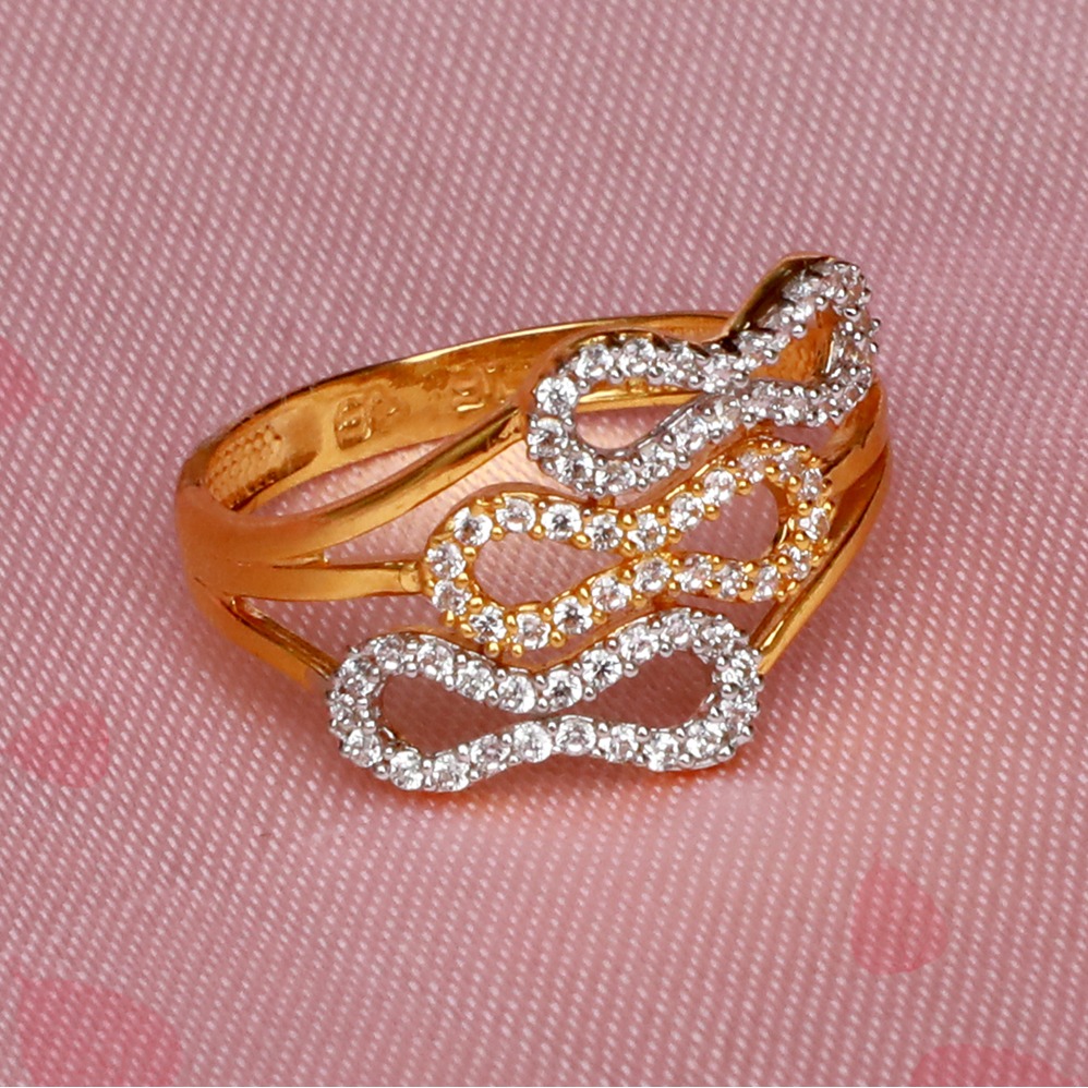 916 Gold CZ Classic ring For Women PJ-R033