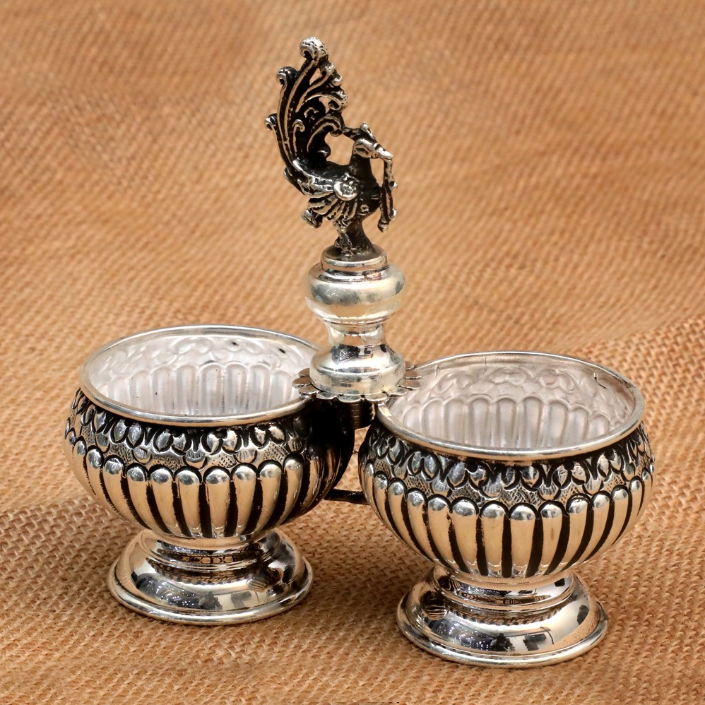999 Silver Stylish Bowl Set Of 2