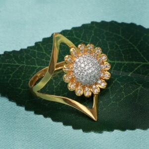 22KT Gold CZ Stylish Ring PJ-R005