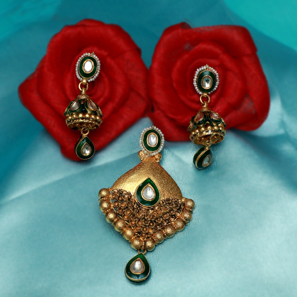 916 Gold Antique Pendant Set PJ-PS008