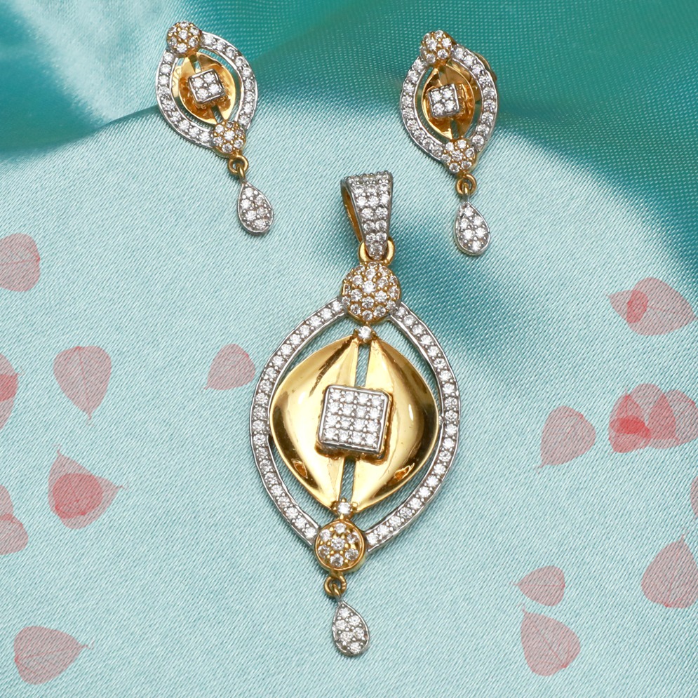 916 Gold CZ Pendant Set PJ-PS005