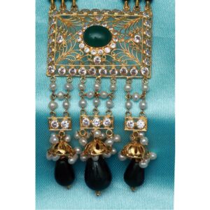 916 Gold Stylish Long Necklace Set PJ-N010