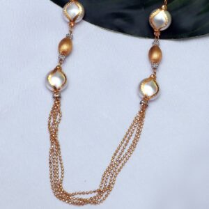 916 Gold Stylish Pearl Mala PJ-M002