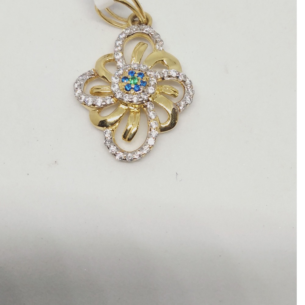 Blue diamond with white diamond Pendant hc-p-31