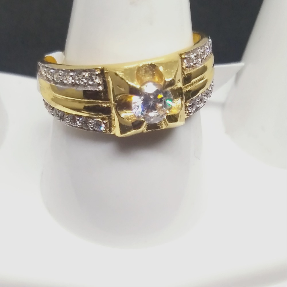 916 Gold Flower Design Gents Najrana Ring