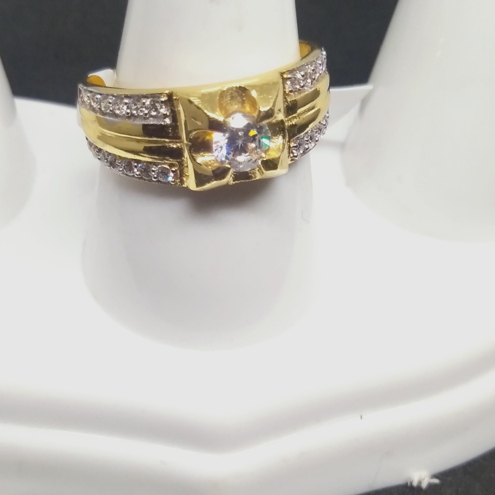 916 Gold Flower Design Gents Najrana Ring