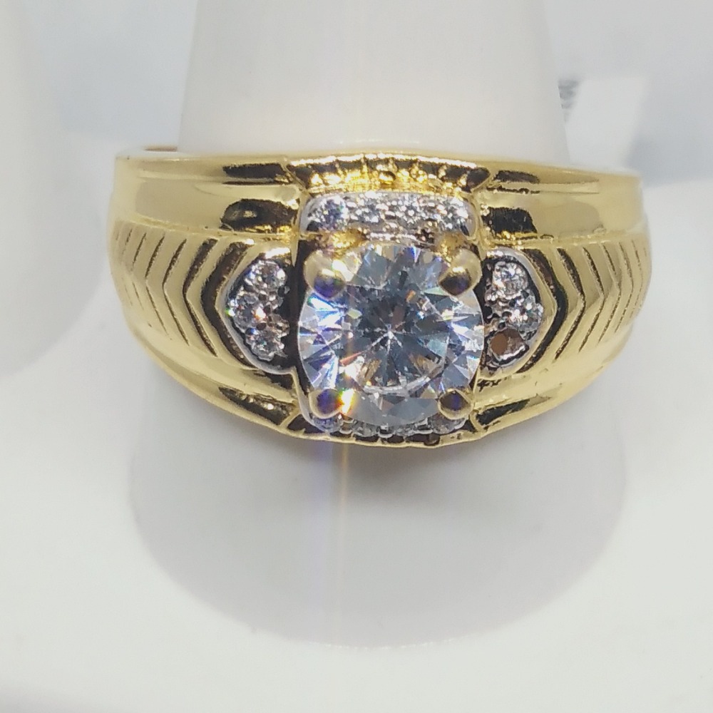 916 Gold Najrana Diamond Gents Ring