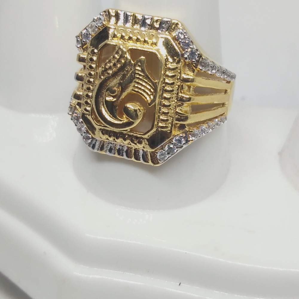 22KT Gold Antique Najarana Gents Ring