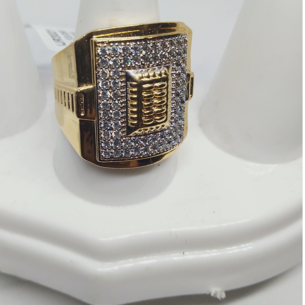 916 Gold Hallmarked Wedding Azuki Gents Ring