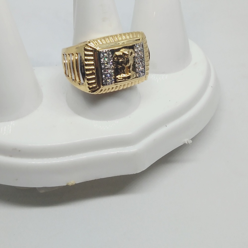 916 Gold Lion Design Gents  Ring