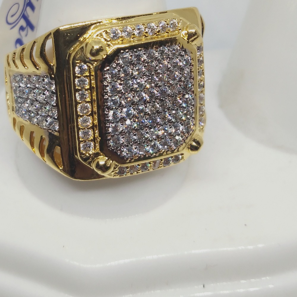 22KT Gold Diamond Azuki Gents Ring