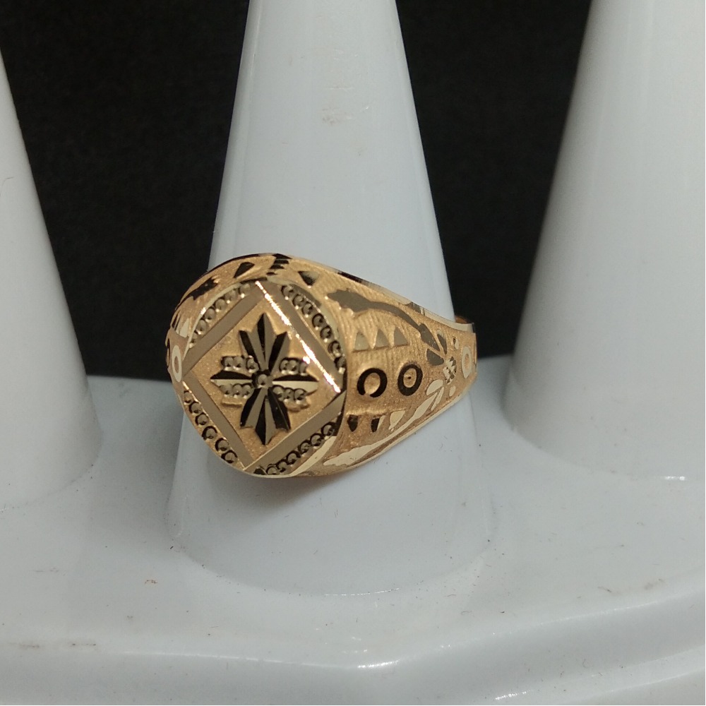 916 Plain Gold Casual Wear Gents Ring