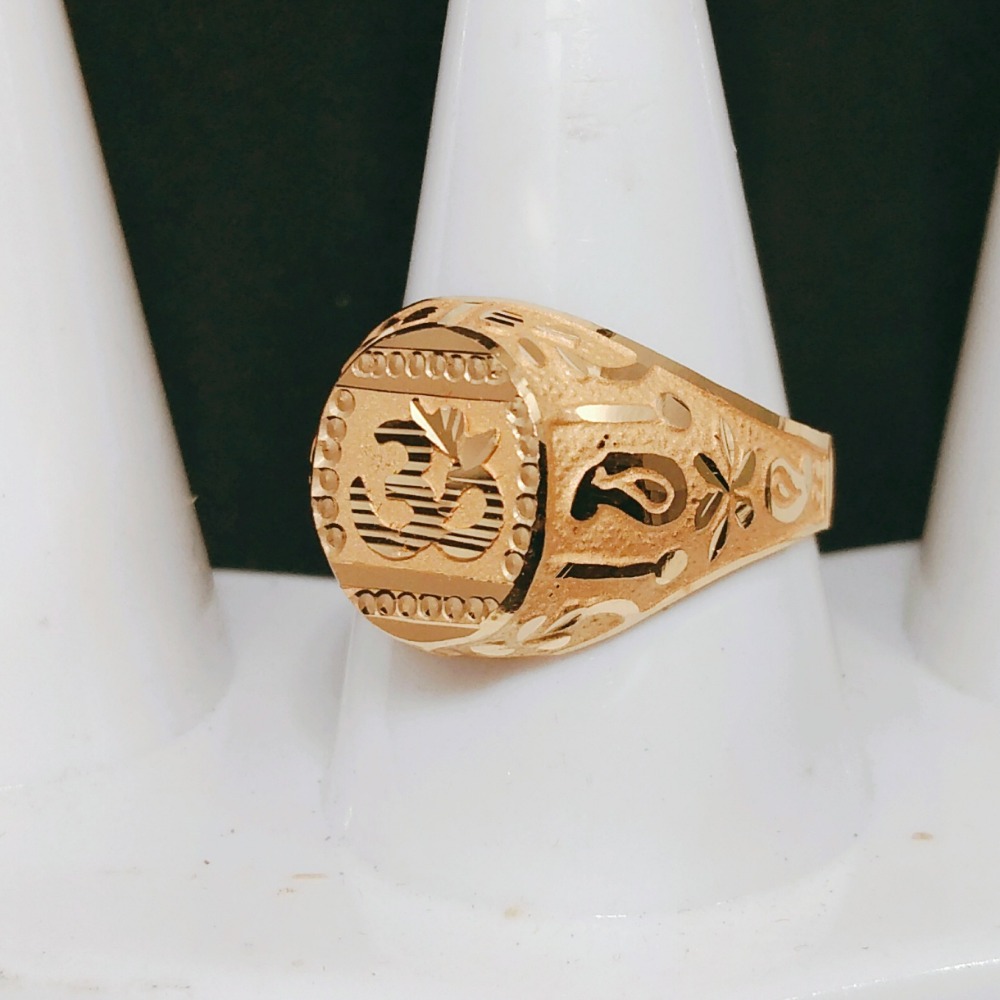 916 gold Fancy Gents Om Ring
