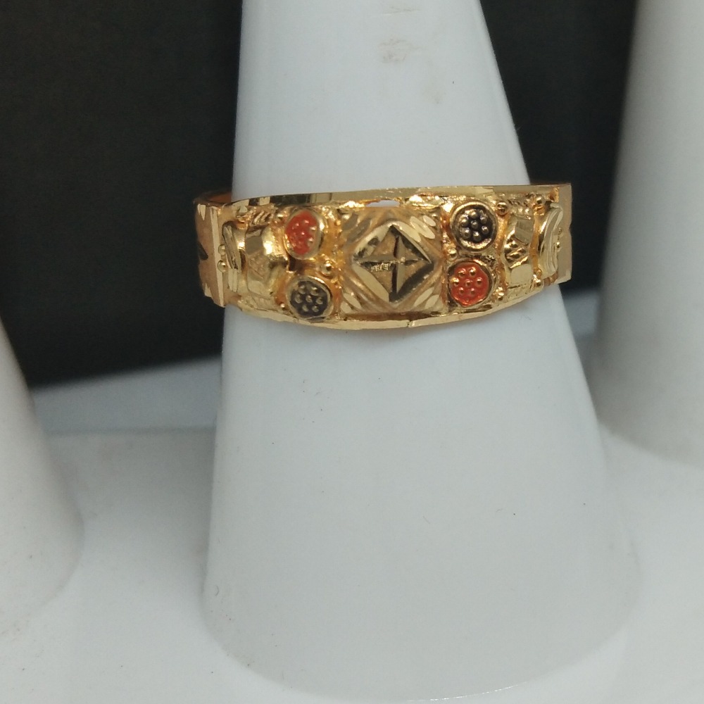 22KT Gold Hallmarked Fancy Ladies Kada Ring