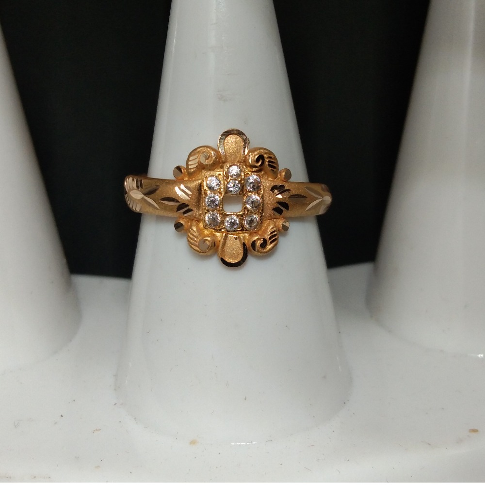 916 Gold Flower Design Antique Ladies Ring