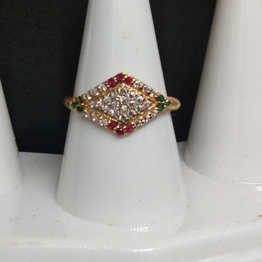 916 Gold Colorful Diamond Ladies Ring