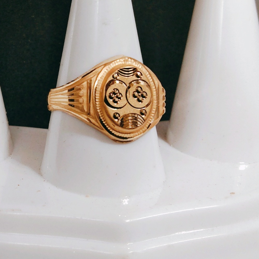 22KT Gold Indian Design Gents Ring