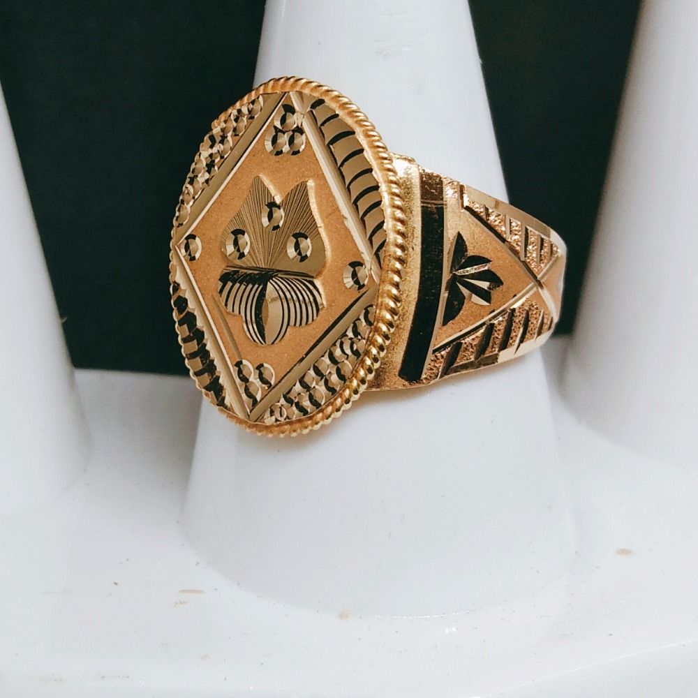 916 Modern Design Gold Gents Ring
