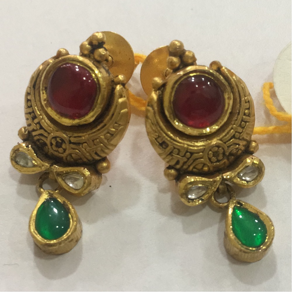 916 Gold Traditional Design Earring